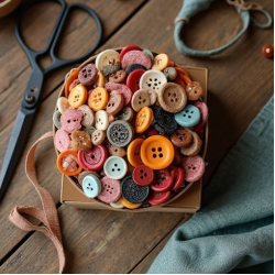 Mixed Color Craft Button Assortment