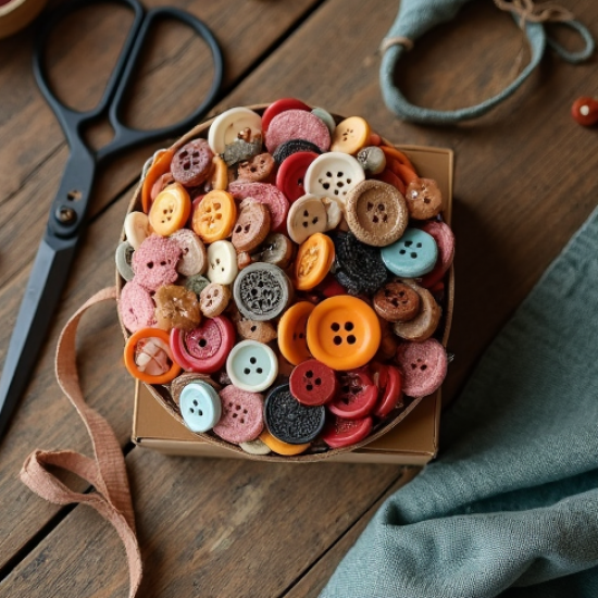 Mixed Color Craft Button Assortment