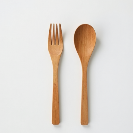 Compostable Wooden Cutlery Spoons Forks