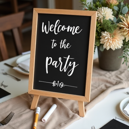 Welcome to the Party Chalkboard Sign