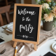 Welcome to the Party Chalkboard Sign
