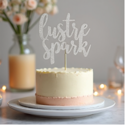 Glitter Acrylic Cake Topper Sign