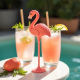 Plastic Flamingo Cocktail Stirrers