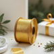 Glitter Ribbon Spool Gold