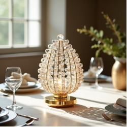 Elegant Crystal Bead Table Centerpiece
