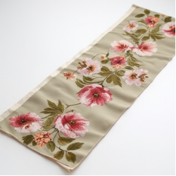 Luxury Faux Silk Floral Table Runner