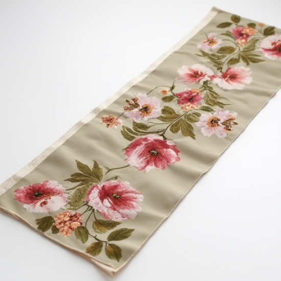 Luxury Faux Silk Floral Table Runner