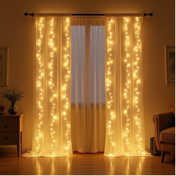 LED Fairy String Curtain Lights Backdrop