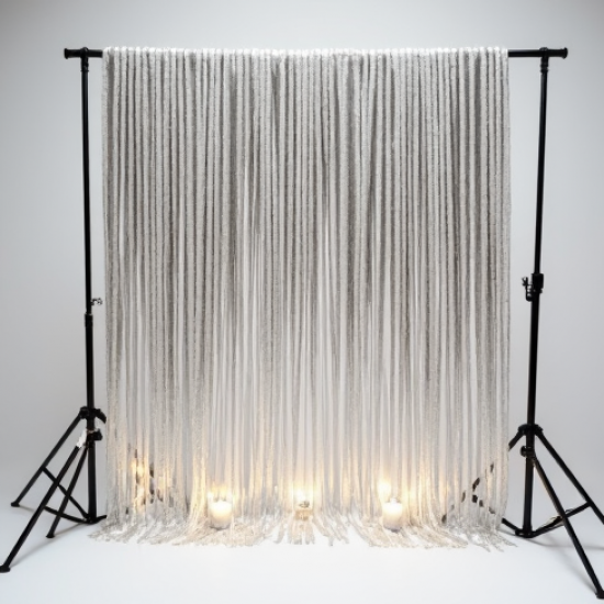 Metallic Tinsel Garland Backdrops