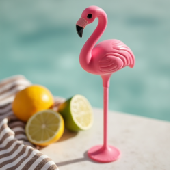 Plastic Flamingo Cocktail Stirrers