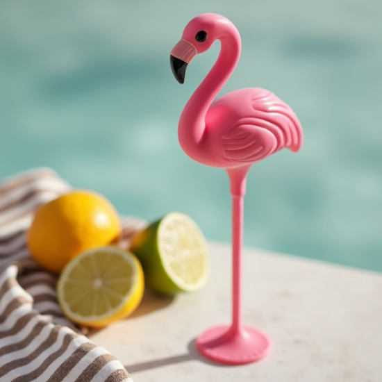 Plastic Flamingo Cocktail Stirrers