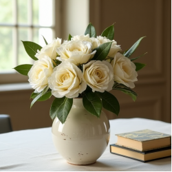 Cream Gardenia Table Flower Accent