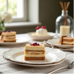 Elegant Square Rim Dessert Paper Plates