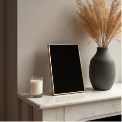 Contemporary Metal Edge Photo Frame