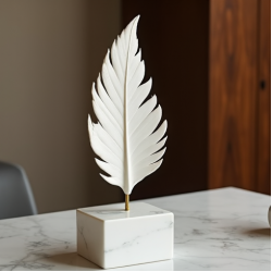 Ceramic Feather Decorative Showcase Piece