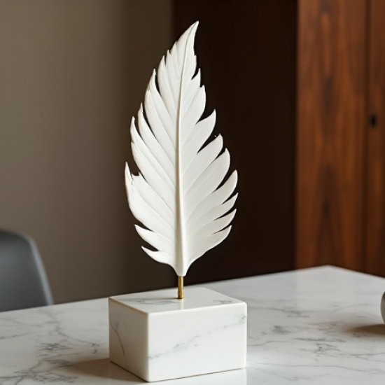 Ceramic Feather Decorative Showcase Piece