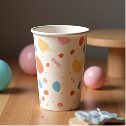 Themed Birthday Pattern Paper Cups