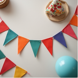Colorful Paper Pennant Bunting Flag