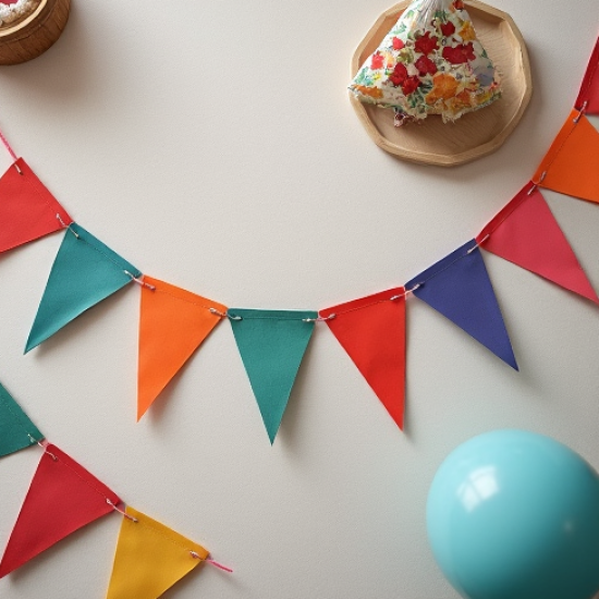 Colorful Paper Pennant Bunting Flag