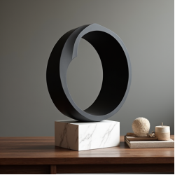Modern Spiral Sculpture Display Item