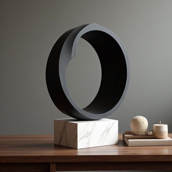 Modern Spiral Sculpture Display Item