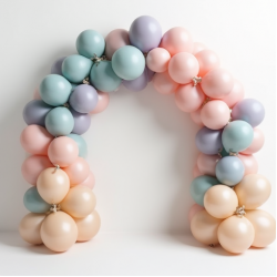 Pre-assembled Pastel Balloon Arch Kit