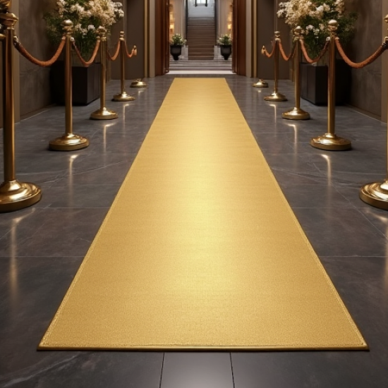 Grand Entrance Gold Foil Carpet Runner