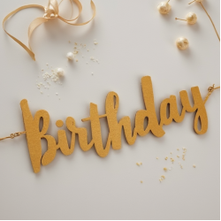 Cardboard Happy Birthday Letter Banner