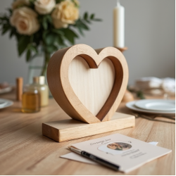 Wooden Hearts Puzzle Guest Book Alternative
