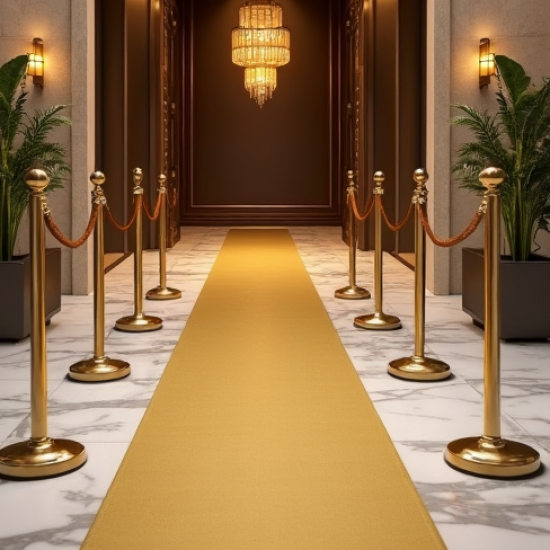 Grand Entrance Gold Foil Carpet Runner