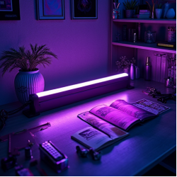 Compact Ultraviolet UV Blacklight Bar Lamp