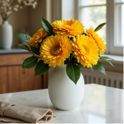 Golden Chrysanthemum Display Bouquet