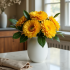 Golden Chrysanthemum Display Bouquet