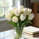 Ivory Tulip Decorative Flower Bundle