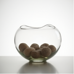 Decorative Glass Pebble Bowl Accent