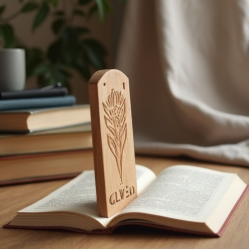 Laser Cut Wooden Bookmark