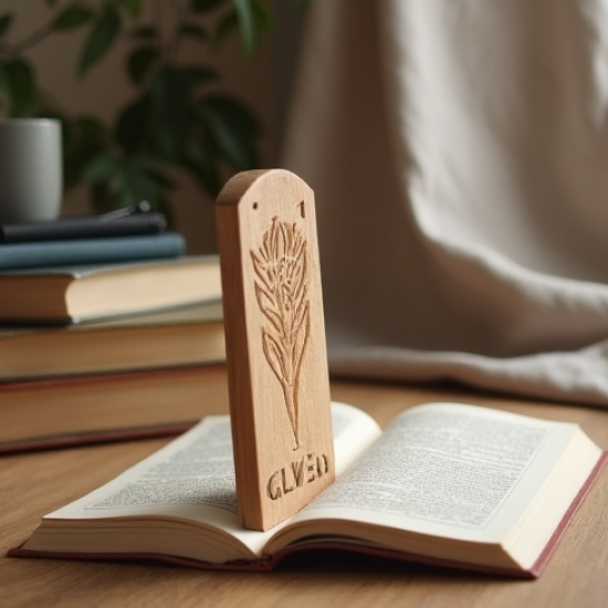 Laser Cut Wooden Bookmark