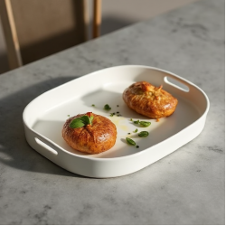 Heavy-Weight Melamine Oval Serving Tray