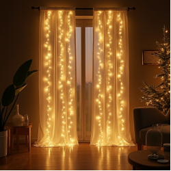 LED Fairy String Curtain Lights Backdrop