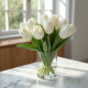 Ivory Tulip Decorative Flower Bundle