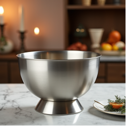 Premium Brushed Stainless Steel Punch Bowl