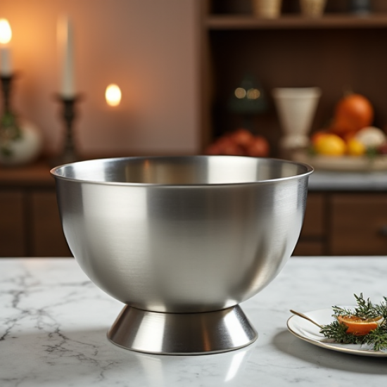 Premium Brushed Stainless Steel Punch Bowl