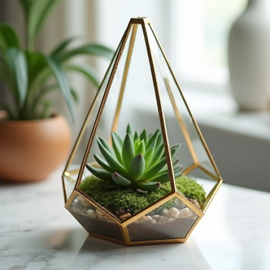 Geometric Glass Succulent Terrarium