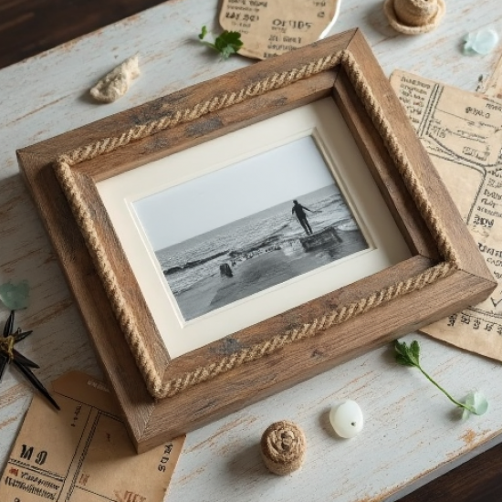 Rustic Rope Accent Memory Frame