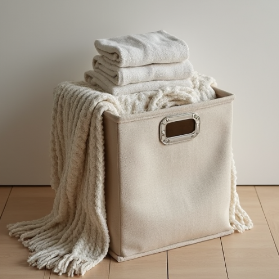 Linen Covered Multipurpose Storage Box