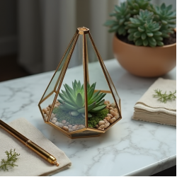 Geometric Glass Succulent Terrarium