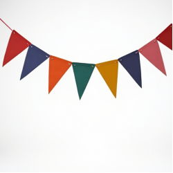 Colorful Paper Pennant Bunting Flag