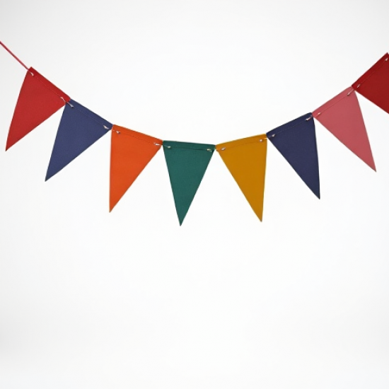 Colorful Paper Pennant Bunting Flag