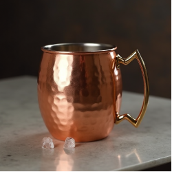 Hammered Copper Plated Party Mule Mugs