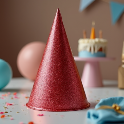Glitter Birthday Cone Hats Pack
